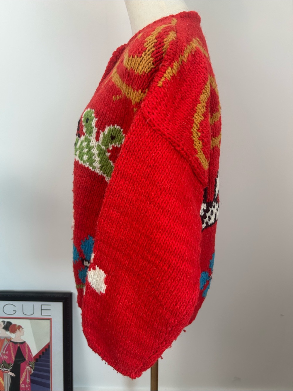 VTG SCARLETT BEGONIA Knit Wool Cardigan - Picture 2 of 7